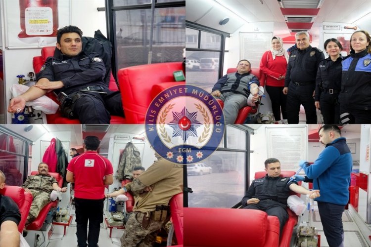 Kilis Emniyet Teşkilatı’ndan, kan bağışı -