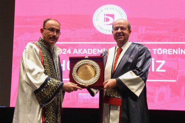 KKTC Cumhurbaşkanı Tatar'a Bilecik'ten fahri doktora diploması -