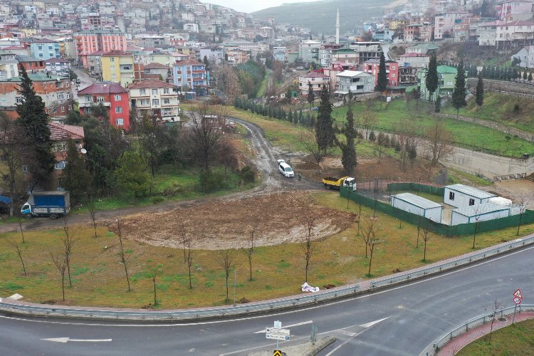 Kocaeli Dilovası Eynerce Deresi yanındaki parkta çalışmalara başlandı -