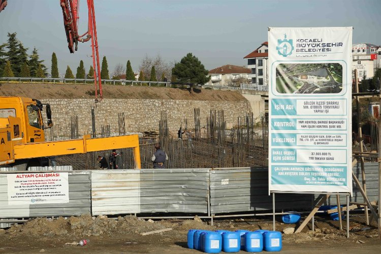 Kocaeli Gölcük'te yeni terminale temel betonu -