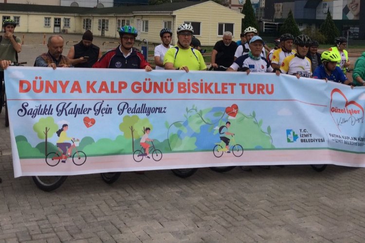 Kocaeli İzmit'te kalp sağlığına pedallı farkındalık -