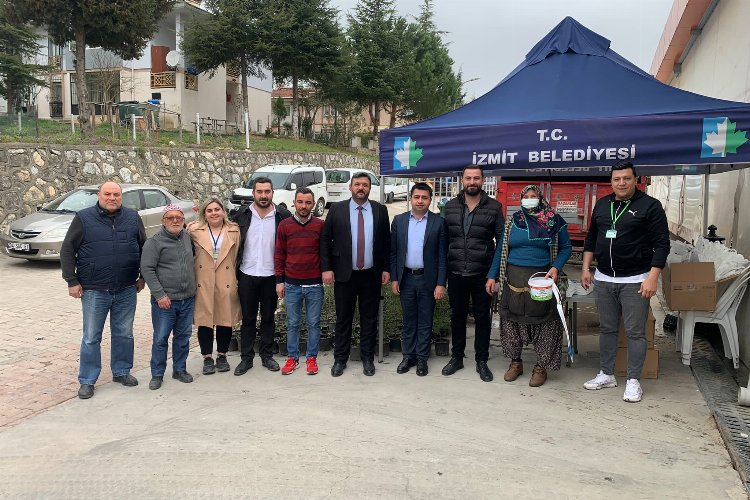 Kocaeli İzmit Belediyesinden vatandaşlara selvi fidesi -