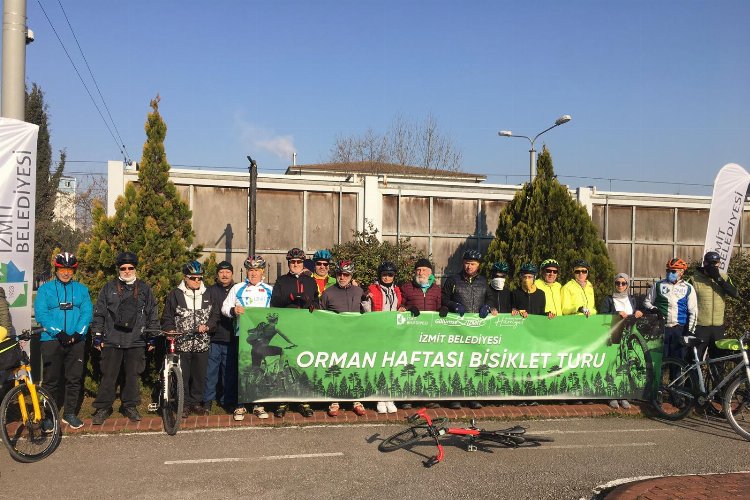 Kocaeli İzmit’te pedallar Orman Haftası için çevrildi -