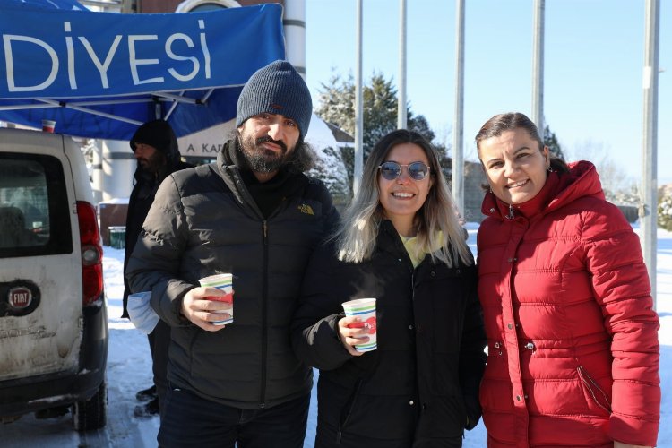 Kocaeli İzmit'te sınav önceki çorba ikramı -