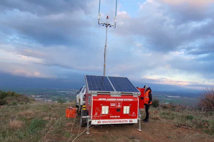 Konya, Hatay'da mobil telsiz rölesiyle iletişimde -