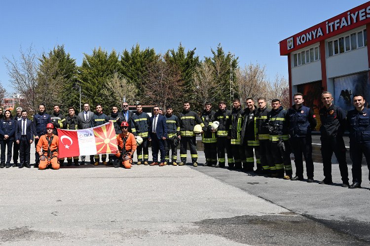 Konya Makedonyalı itfaiyecileri eğitti -