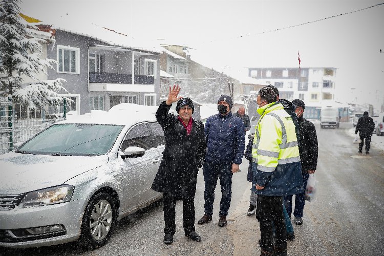 Kütahya'da karla mücadele -