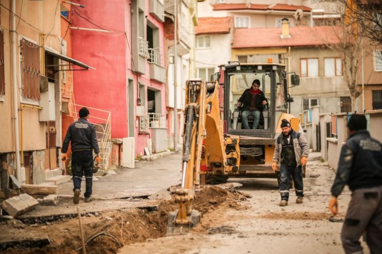 Kütahya Yoncalı'da yeni kanalizasyon hattı çalışması -