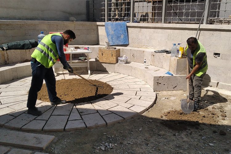 Kütahya'da 'Darülkurra'da peyzaj çalışması -