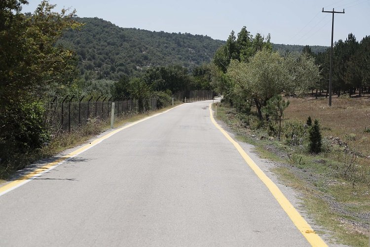Kütahya'da yol çizgi çalışması tam gaz -