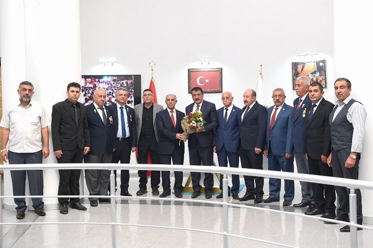 Malatya'da gazilerden Başkan Gürkan'a ziyaret -