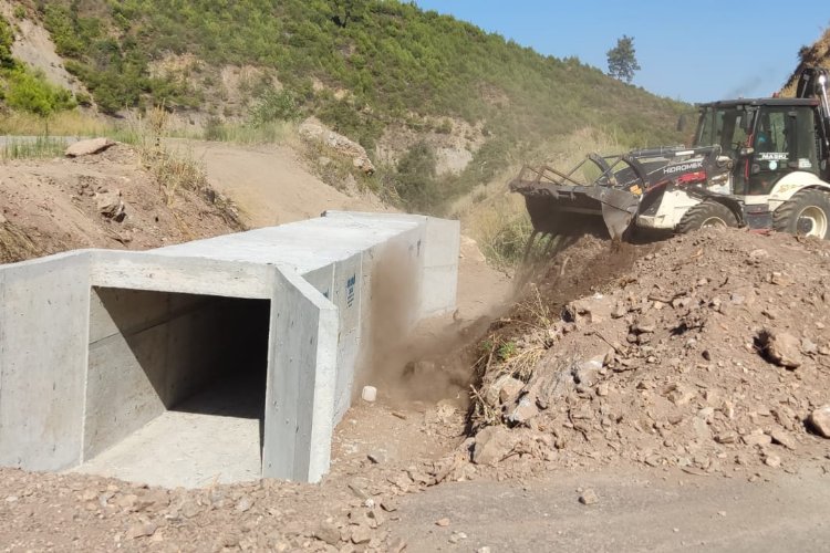 Manisa Ahmetli'de menfez çalışması -