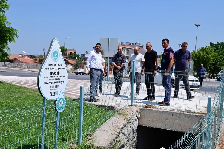 Manisa Akhisar'da MASKİ'den panel çit imalatı -