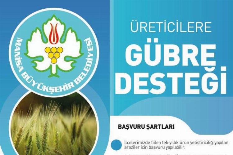 Manisa Büyükşehir'den üreticilere 3,1 milyon liralık gübre desteği -