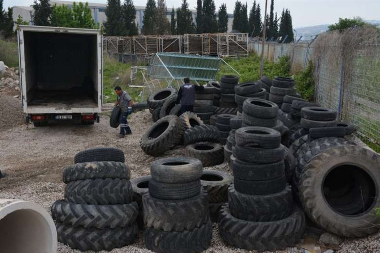 Manisa'da 6,5 ton lastik geri dönüşüme kazandırıldı -