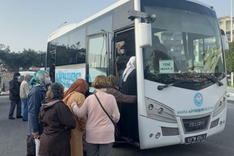 Manisa'da kandilde mezarlıklara ücretsiz ulaşım -