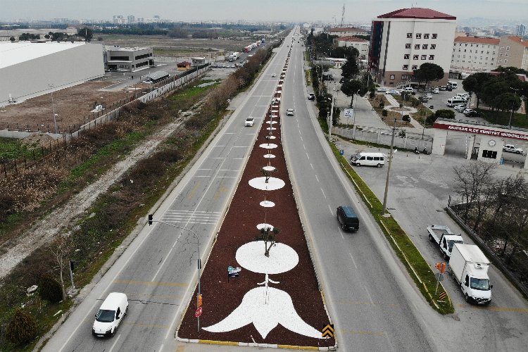 Manisa'da yollar ve caddelere peyzajla estetik -