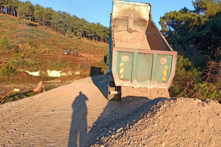 Manisa Kırkağaç yollarında asfalt hazırlığı -