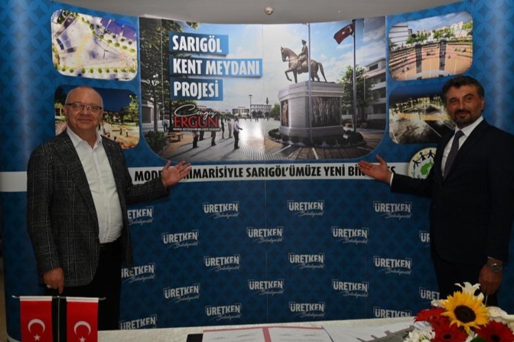 Manisa Sarıgöl'ün Kent Meydanı için yer teslimi tamam -