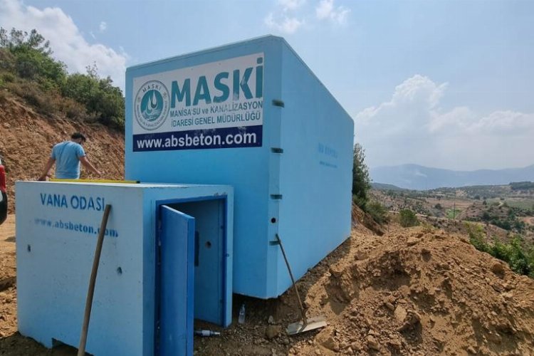 Manisa Soma'da içme suyu deposu çalışmaları -