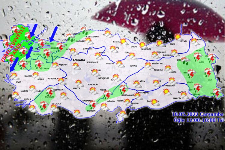 Marmara için kuvvetli yağış uyarısı -