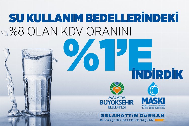 MASKİ su fiyatlarında KDV indirimi yaptı -