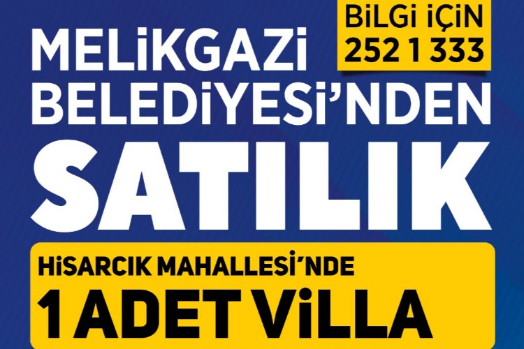 Melikgazi Belediyesi'nden daire ve villa satışı -
