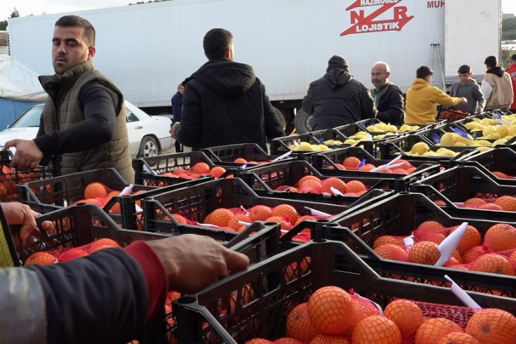 Mersin'den 24 ton narenciye desteği -
