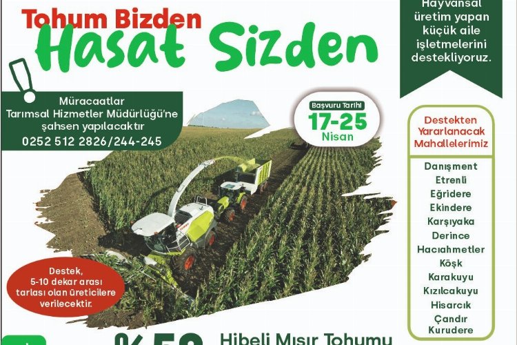 Milas Belediyesi'nden hibeli mısır tohumu desteği -