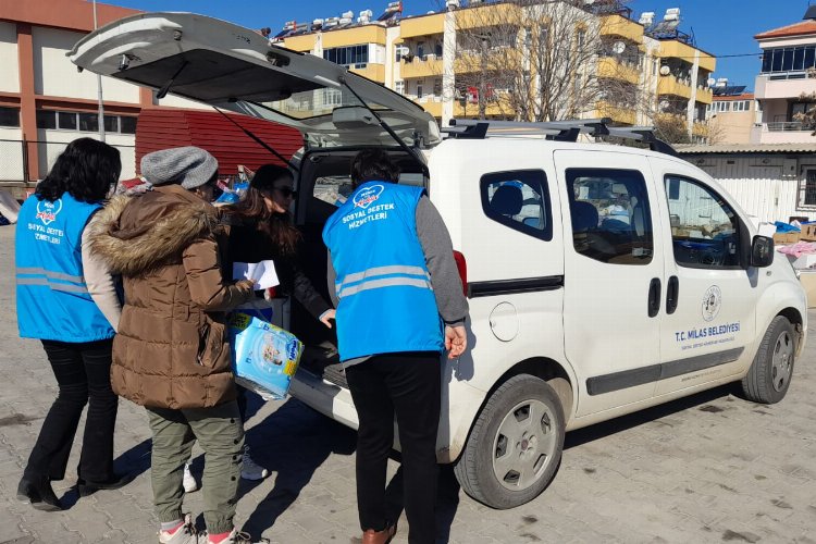 Milas'ta depremzedeler için hummalı çalışma -