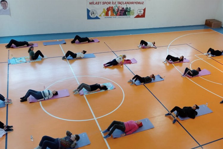 Muğla Milas'ta kadınlarla 'yaşam boyu spor' başladı -