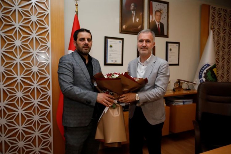 İnegölspor yönetimi Alper Taban'la buluştu -