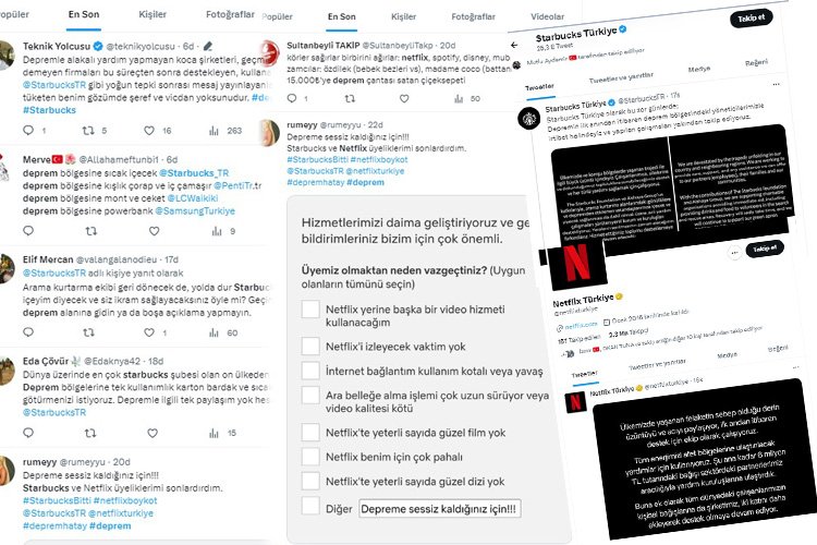 Netflix, Disney ve Starbucks’tan yoğun tepki sonrası deprem açıklaması! -