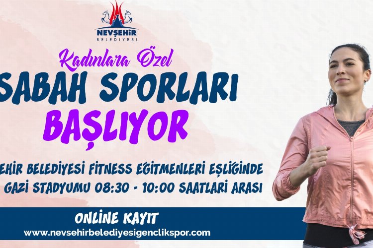 Nevşehir'de kadınlara özel sabah sporu -