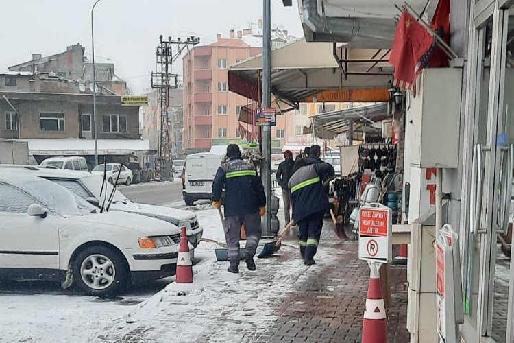 Nevşehir'de kar mesaisi -