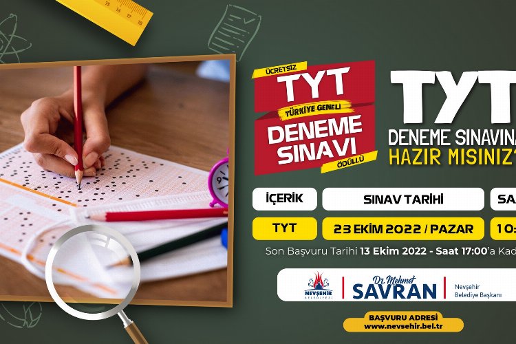 Nevşehir Belediyesi'nden adaylara YKS denemesi -