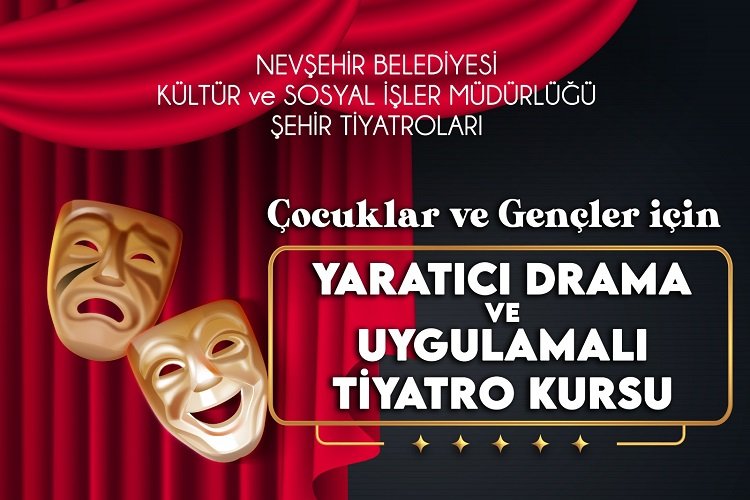 Nevşehir'de yaratıcı drama ve tiyatro kursunda kayıt zamanı -