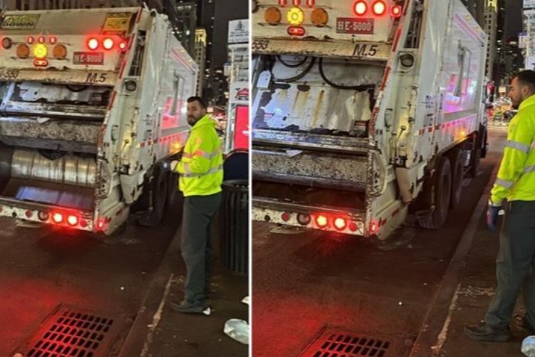 New York'ta çöpçülerden yılbaşı mesaisi -