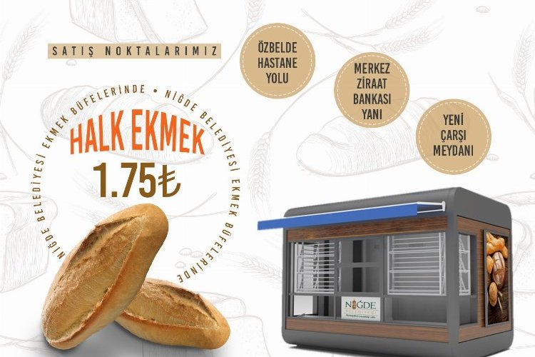 Niğde Belediye ekmek büfeleri hizmete girdi -