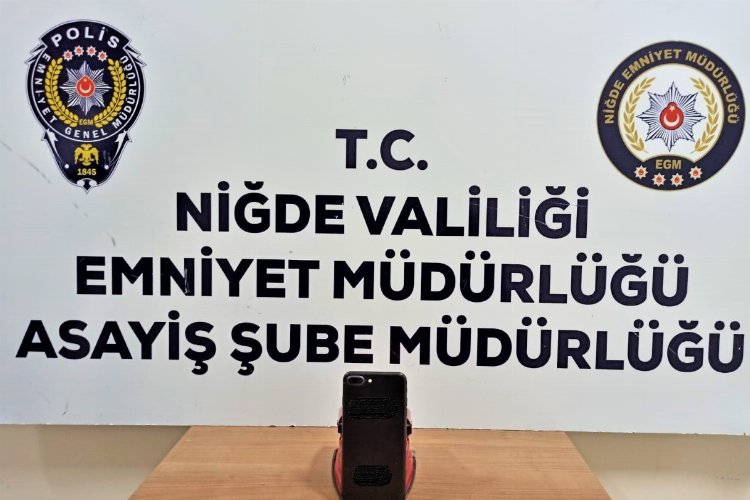 Niğde'de cep telefonu hırsızı yakalandı. -