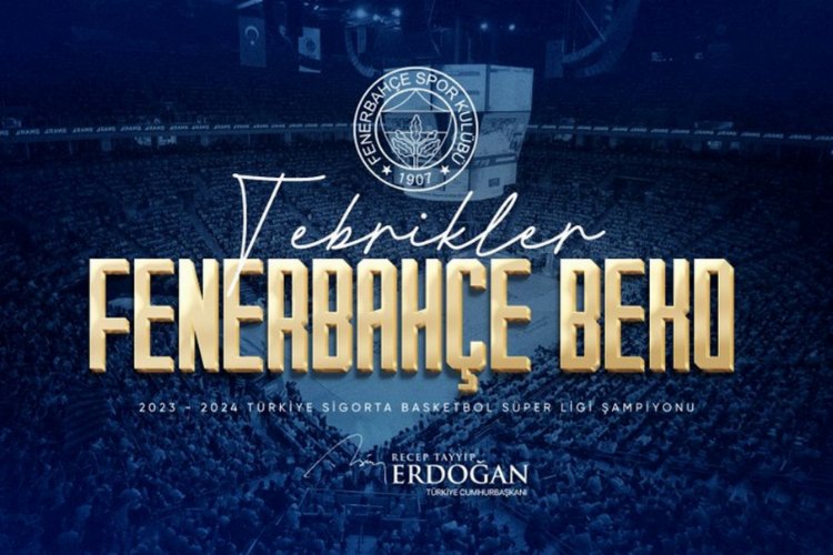 Potada şampiyon Fenerbahçe'ye tebrik -