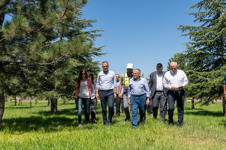 Recep Tayyip Erdoğan Millet Bahçesi'ne yakın takip -