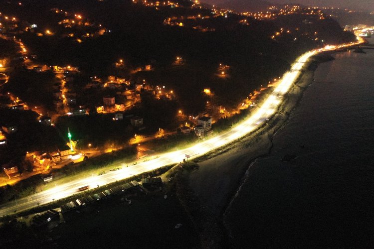 Rize Bozkale-Söğütlü arası ışıklandırıldı -