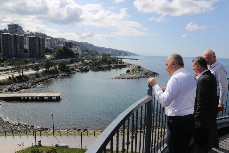 Rize'de devam eden yatırımlara yerinde inceleme -