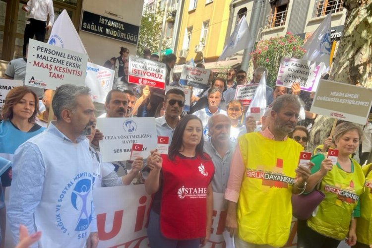 Sağlık emekçilerinden İstanbul'da tepki! İl Sağlık Müdürlüğü anayasayı yok sayıyor! -