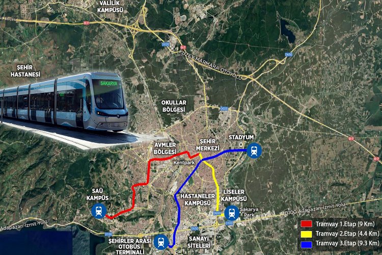 Sakarya'dan 'şehir içi raylı sistem' açıklaması -