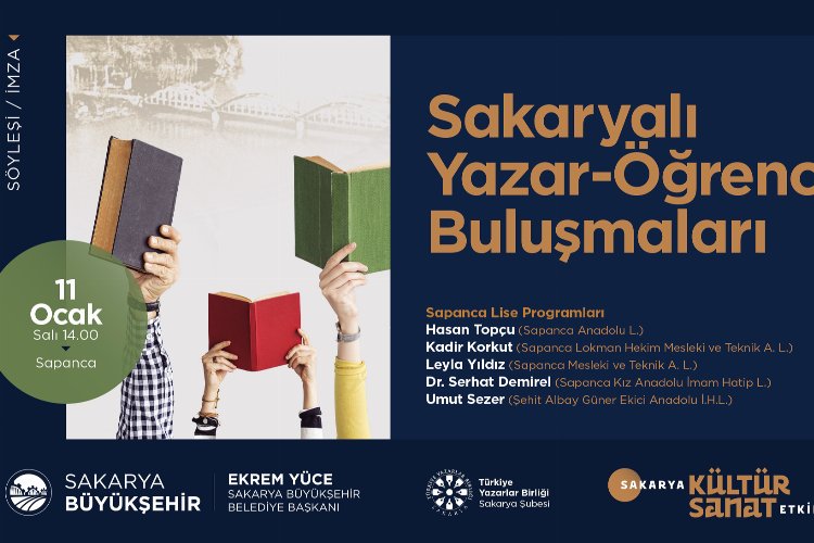Sakaryalı yazarlar Sapanca’da öğrencilerle buluşacak -