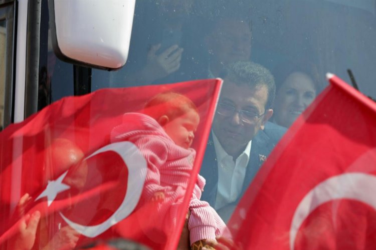 Samandağ'da Akşener ve İmamoğlu'na sevgi seli -