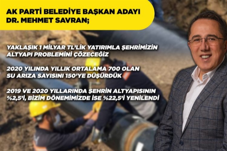 Savran: “Şehrimizin altyapı problemini çözeceğiz” -