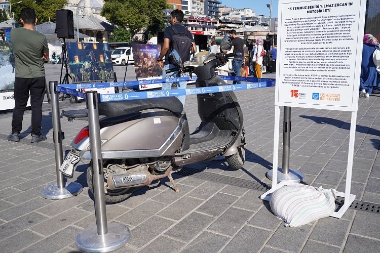 Şehit Ercan'ın motosikleti sergileniyor -